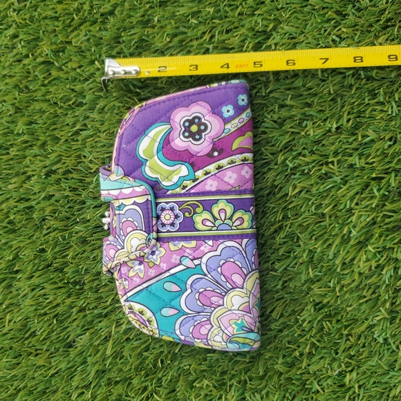 Vera Bradley Wallet Heather Kiss N Snap Large Credit Card Clutch - Picture 10 of 10